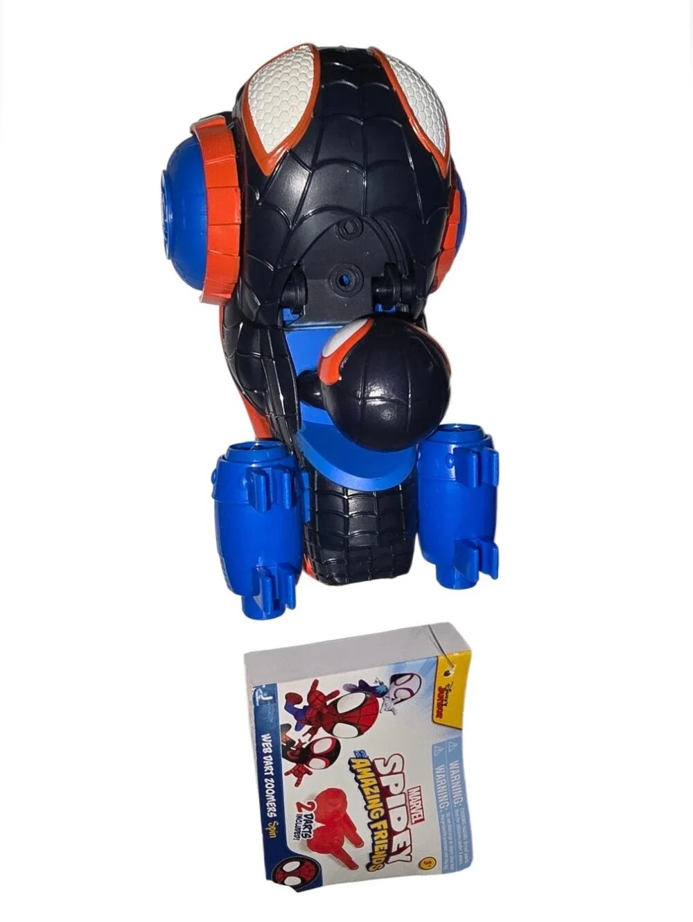 Marvel Miles Morales Spin Web Dart Zoomer - Black, Blue, Red